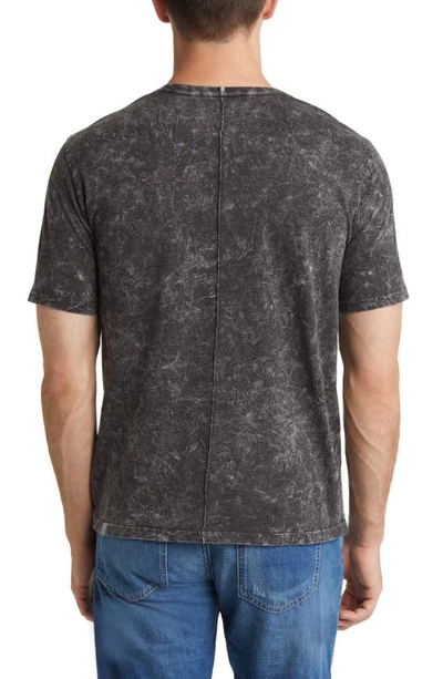 Stone Rose Acid Wash T-shirt In Black