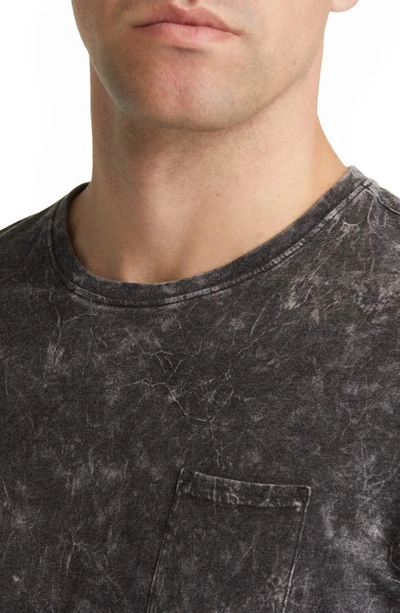 Stone Rose Acid Wash T-shirt In Black