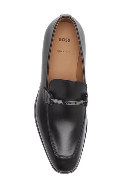 Shop Hugo Boss Lisbon Bit Loafer In Black