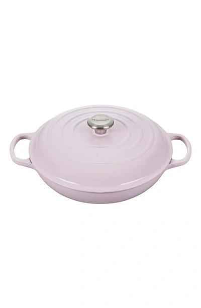 Shop Le Creuset Signature 5 Quart Enameled Cast Iron Braiser In Shallot