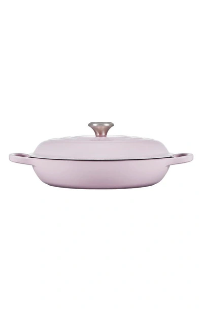 Shop Le Creuset Signature 5 Quart Enameled Cast Iron Braiser In Shallot