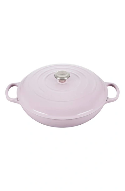 Shop Le Creuset Signature 3.5-quart Enameled Cast Iron Braiser In Shallot