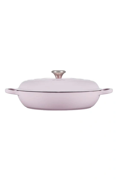 Shop Le Creuset Signature 3.5-quart Enameled Cast Iron Braiser In Shallot