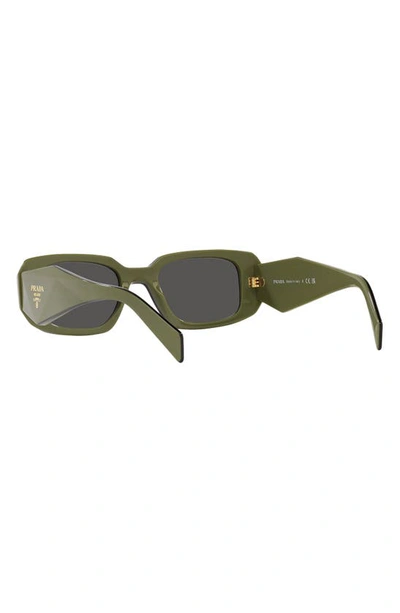 Shop Prada Runway 49mm Rectangular Sunglasses In Green