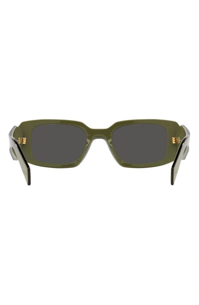 Shop Prada Runway 49mm Rectangular Sunglasses In Green