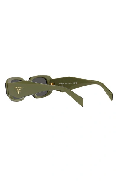 Shop Prada Runway 49mm Rectangular Sunglasses In Green