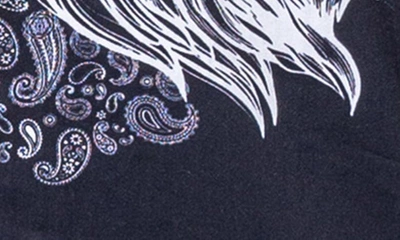 Maceoo Fibonacci Lionpaisley Cotton Button-up Shirt In Black