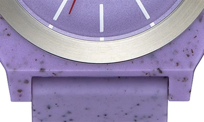 Shop Nixon Time Teller Opp Silicone Strap Watch, 39.5mm In Lavender Speckle