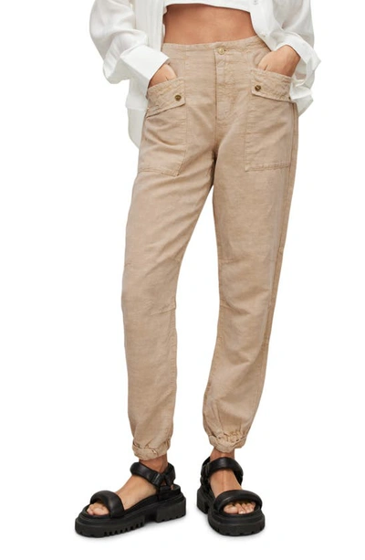 Shop Allsaints Val Cargo Joggers In Sand Brown