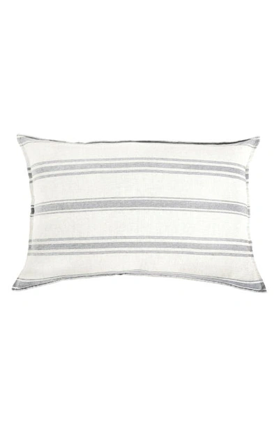 Shop Pom Pom At Home Jackson Stripe Linen Sham In Cream/grey