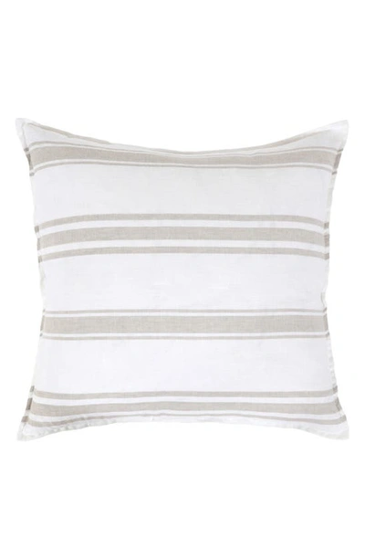 Shop Pom Pom At Home Jackson Stripe Linen Sham In White/natural