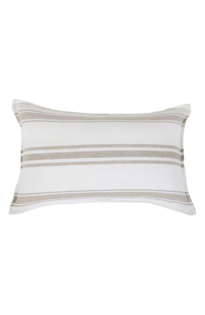 Shop Pom Pom At Home Jackson Stripe Linen Sham In White/natural