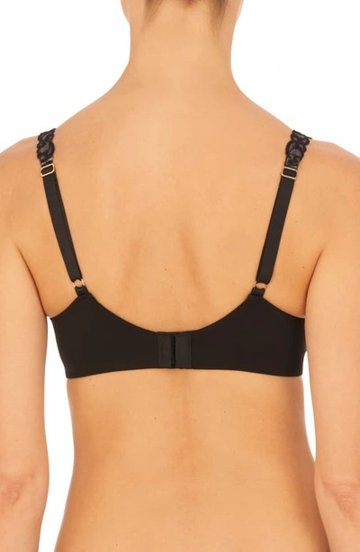 Shop Natori Pure Luxe Underwire Push-up Bra In Black