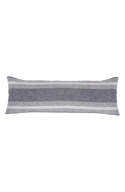 Shop Pom Pom At Home Alpine Stripe Cotton Accent Pillow In Grey/ivory