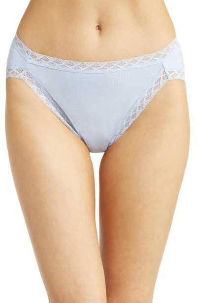 Shop Natori Bliss Cotton French Cut Briefs In Blue Mist