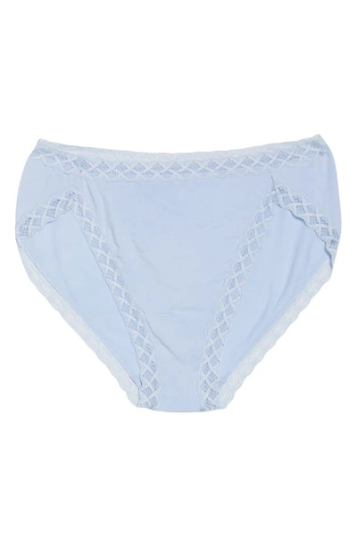 Shop Natori Bliss Cotton French Cut Briefs In Blue Mist