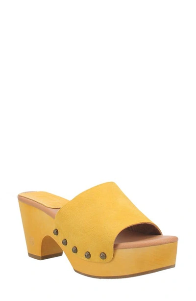 Shop Dingo Beechwood Platform Side Sandal In Yellow