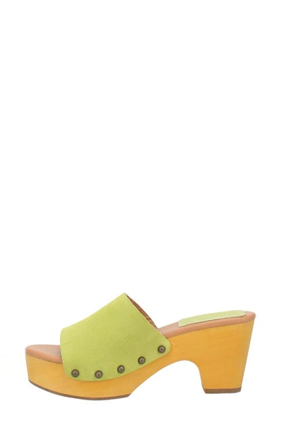 Shop Dingo Beechwood Platform Side Sandal In Lime