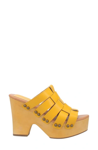 Shop Dingo Dagwood Platform Slide Sandal In Yellow