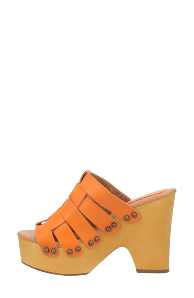 Shop Dingo Dagwood Platform Slide Sandal In Orange