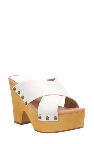 Shop Dingo Driftwood Platform Wedge Sandal In White