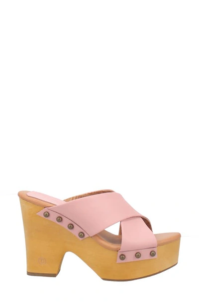 Dingo Driftwood Platform Wedge Sandal In Pink