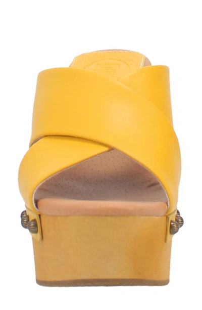Shop Dingo Driftwood Platform Wedge Sandal In Yellow
