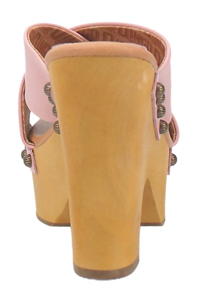Dingo Driftwood Platform Wedge Sandal In Pink