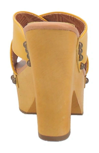 Shop Dingo Driftwood Platform Wedge Sandal In Yellow