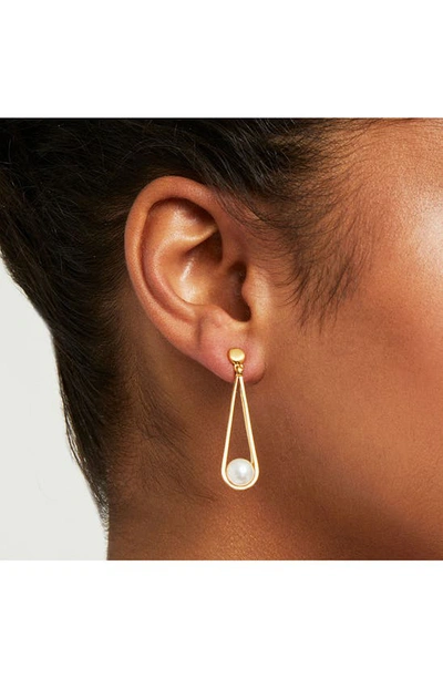 Dean Davidson Mini Ipanema Freshwater Pearl Drop Earrings In Pearl/ Gold