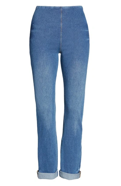 Shop Lyssé Boyfriend High Rise Denim Jeans In Mid Wash