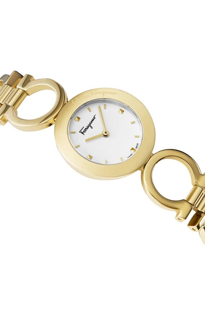 Shop Ferragamo Gancino Bracelet Watch, 28mm In Gold