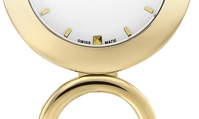 Shop Ferragamo Gancino Bracelet Watch, 28mm In Gold