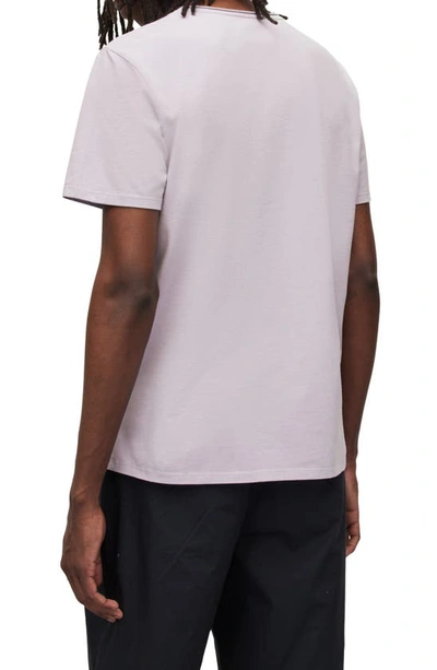 Shop Allsaints Bodega Solid Crewneck T-shirt In Lavender Lilac