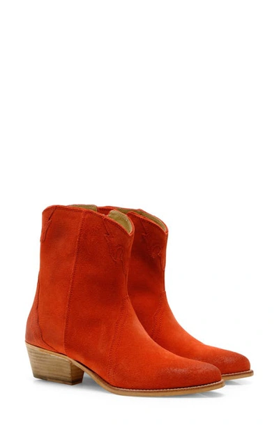 Shop Free People New Frontier Western Bootie In Coral Fusion