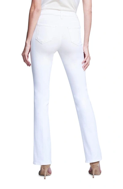 Shop L Agence Oriana High Waist Straight Leg Jeans In Blanc
