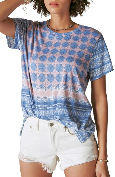 Shop Lucky Brand Print T-shirt In Blue Multi