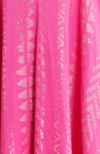 Shop Elan V-neck Cover-up Maxi Slipdress In Pink/ Gold