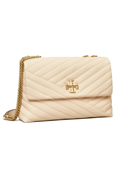 Shop Tory Burch Kira Chevron Convertible Shoulder Bag In New Cream