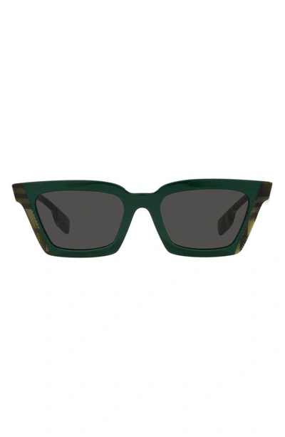 Shop Burberry Briar 52mm Square Sunglasses In Green