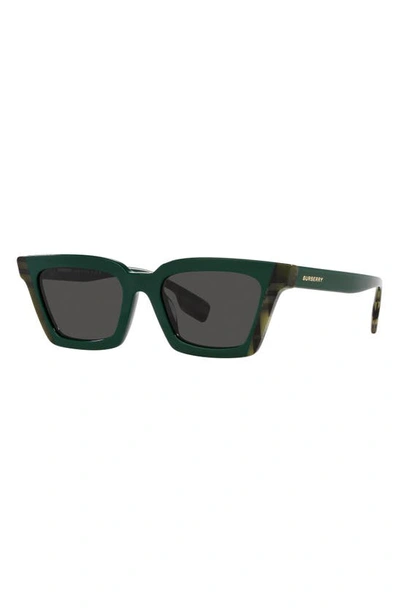 Burberry Briar 52mm Square Sunglasses In Green