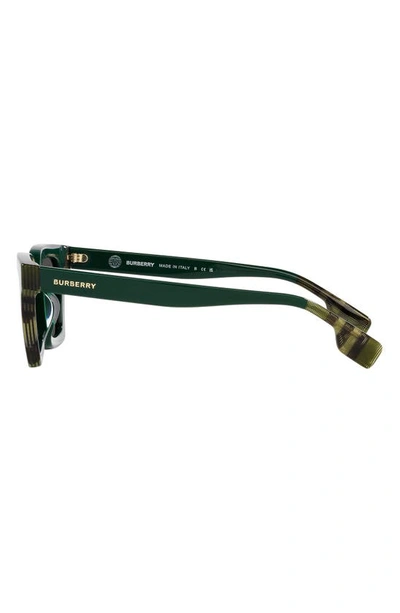 Shop Burberry Briar 52mm Square Sunglasses In Green