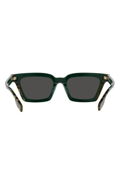 Shop Burberry Briar 52mm Square Sunglasses In Green