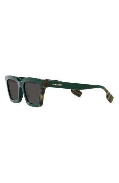 Shop Burberry Briar 52mm Square Sunglasses In Green