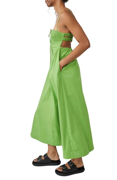 Free People Fifi Smocked Dress In Kelly Green