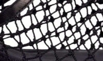 Shop Frame Le Adelaide Crochet Ankle Wrap Sandal In Noir