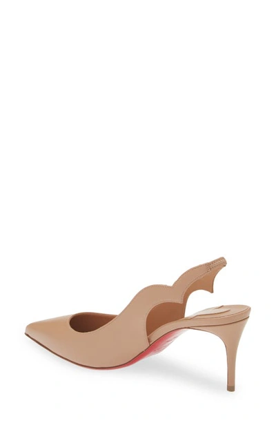 Shop Christian Louboutin Hot Chick Pointed Toe Slingback Pump In Beige