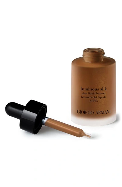 Shop Armani Beauty Luminous Silk Glow Liquid Bronzer Drops In 110 Tan To Deep