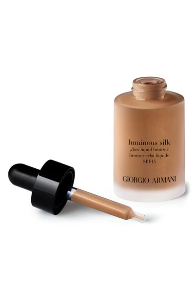Shop Armani Beauty Luminous Silk Glow Liquid Bronzer Drops In 100 Medium To Tan