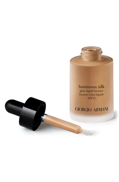 Shop Armani Beauty Luminous Silk Glow Liquid Bronzer Drops In 90 Light To Medium